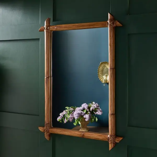 Caye Faux Bamboo Mirror