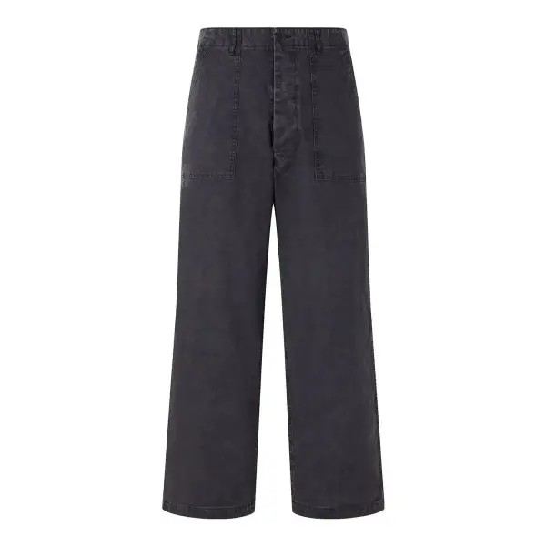 Summer Fatigue Straight Leg Cotton Trousers