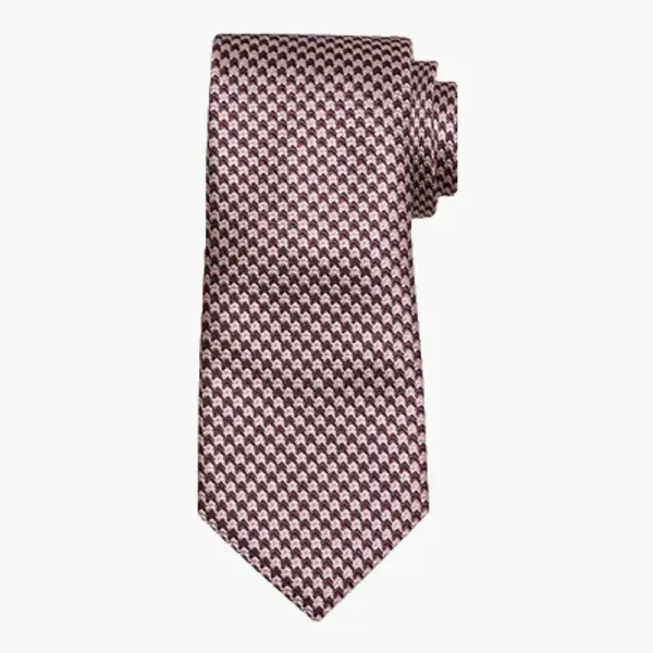 Men's Mulberry Silk Micro-Houndstooth Tie