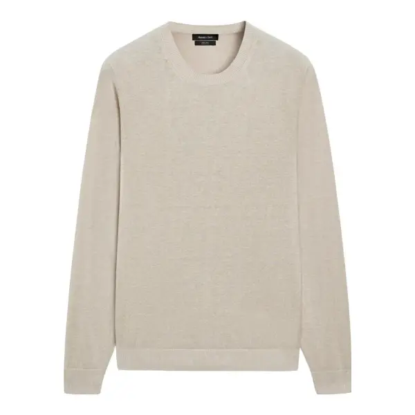 100% Linen Knit Crew Neck Sweater