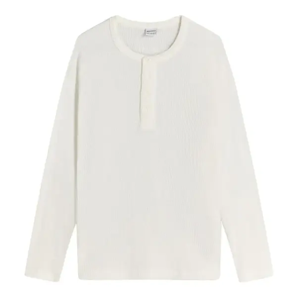 Long Sleeve Henley Slim Fit T-Shirt
