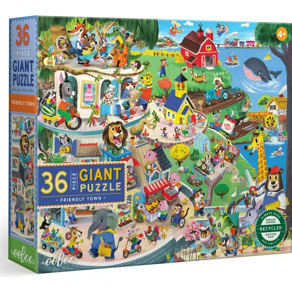 Giant Puzzle: Friendly Town - 36 Piece