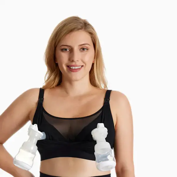 Momcozy Mesh Pumping Bra - Black, M
