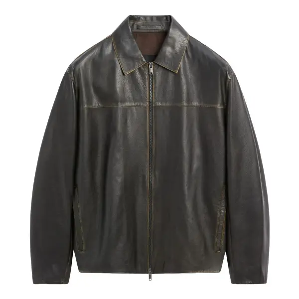 Distressed Leather Jacket