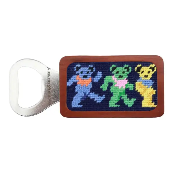 Dancing Bears Needlepoint Bottle Opener