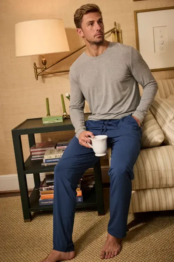 Men's Bamboo Lounge Pants in Navy