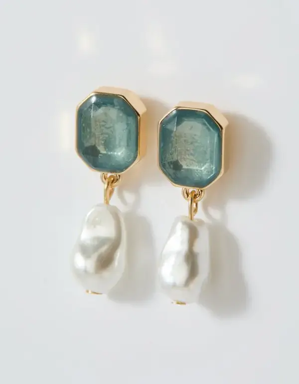 Aerie Gem Pearl Earrings
