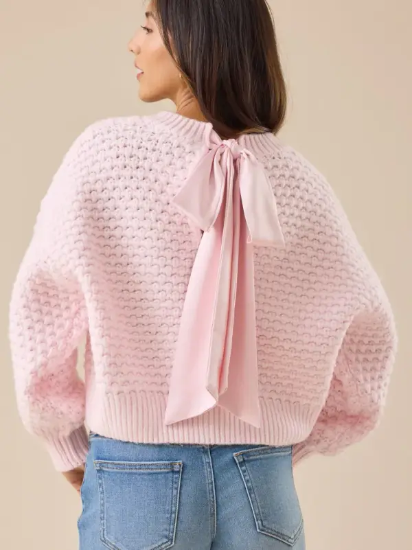 Annabeth Bow Ribbon Sweater