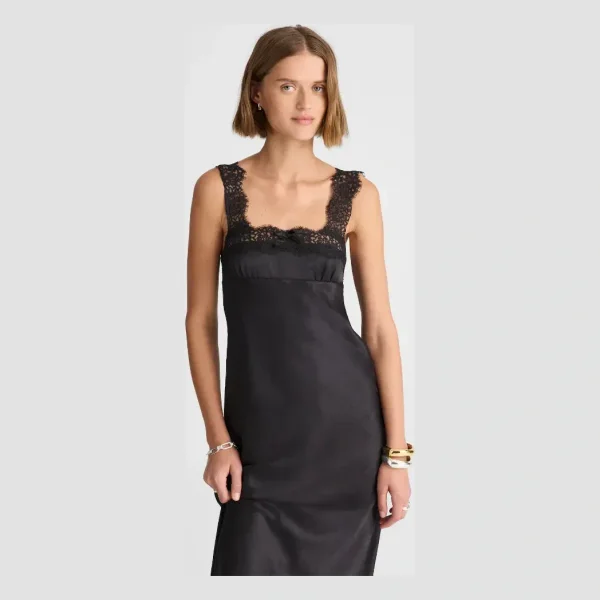 Alexa Chung for Madewell Courtney Satin Slip Dress