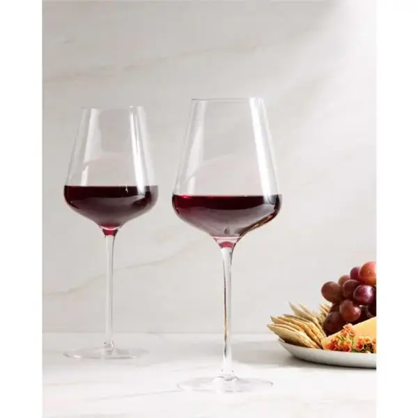 Mouth Blown Red Wine Glass