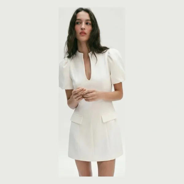 SHORT BALLOON SLEEVE DRESS