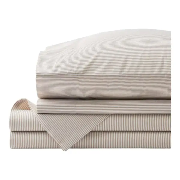 Cool Yarn-Dyed Cotton Percale Bed Sheet Set