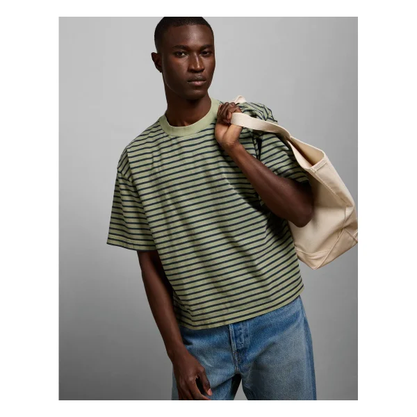 AE77 Overdyed Striped T-Shirt
