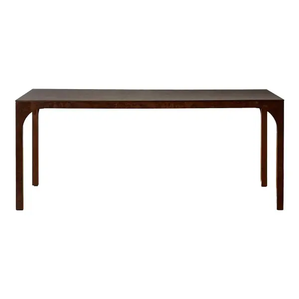 Aqua Virgo 72" Rectangular Dark Burl Wood Dining Table