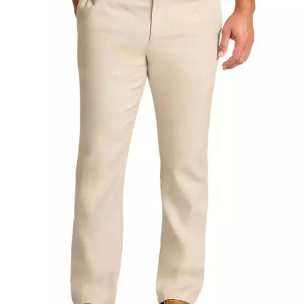 Latigo Beach Linen-Blend Flat-Front Pants