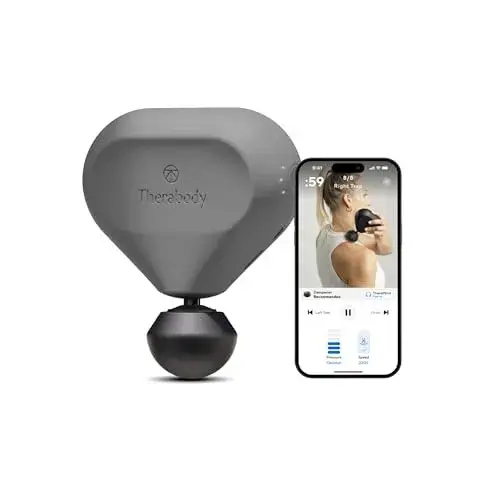 TheraGun Therabody Mini (2nd Gen) Massage Gun - Portable Massage Therapy for Relief Anytime, Anywhere – Includes 1 Standard Ball Attachment – Gray