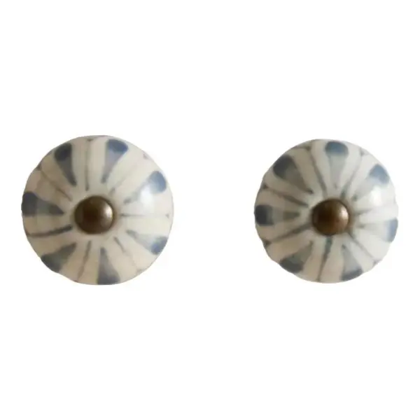 Set of Ceramic Flower Knobs (Set of 2)