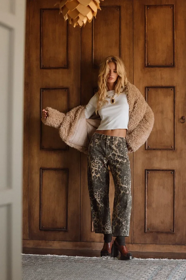 Muse Leopard Barrel Jeans