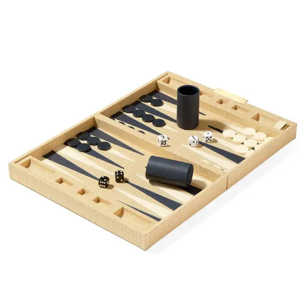 Raffia Backgammon Set