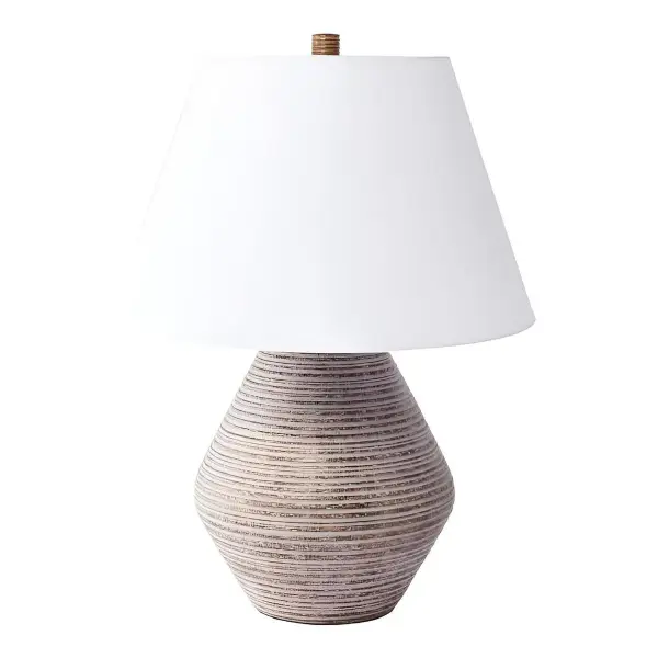 Assembled Resin Table Lamp Tan 