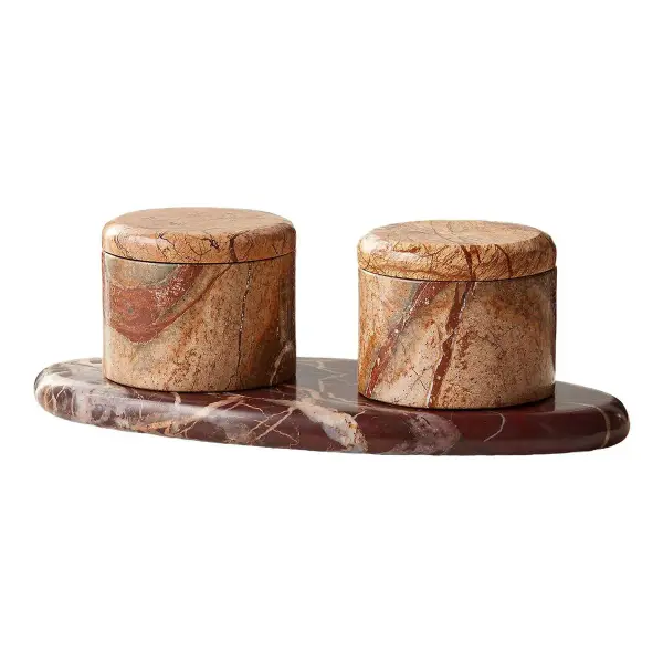 Zetes Marble  Salt Cellars
