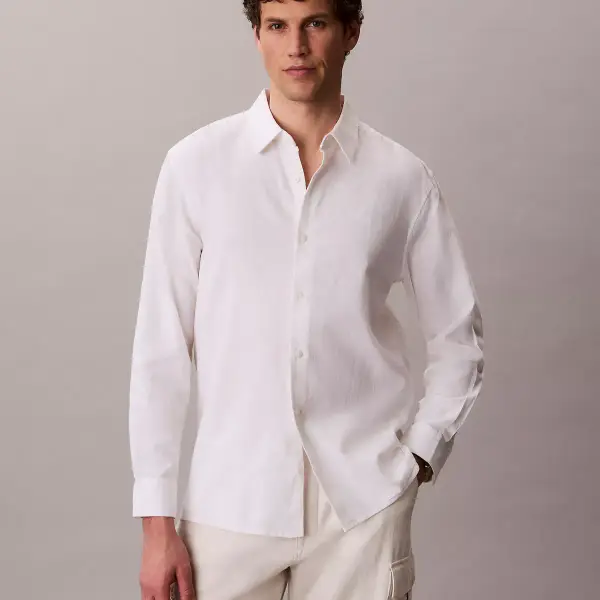 Linen Cotton Classic Button-Down Shirt