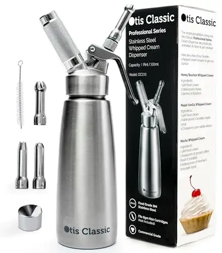 Otis Classic 304 Stainless Steel Whipped Cream Dispenser