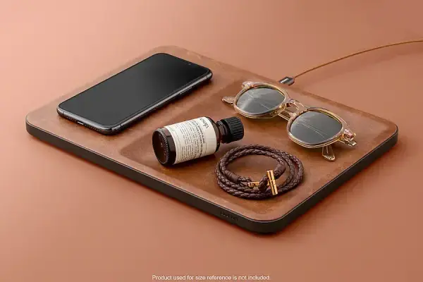 Courant - CATCH:3 Leather Single-Device Charging Tray - Saddle