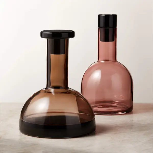 Sofia Smoked Glass Wine Decanter by Gianfranco Frattini