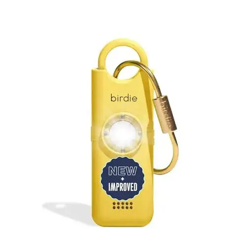 She’s Birdie 3.0 New Version – The Original Personal Safety Alarm for Women by Women–Loud Siren, Flash Light and Rechargeable Battery in a Variety of Colors (Lemon Yellow)