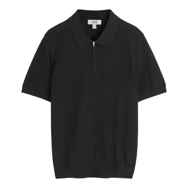 Slim Knitted Silk Polo Shirt
