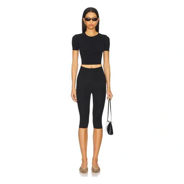 Commando Neoprene Capri Legging in Black | REVOLVE
