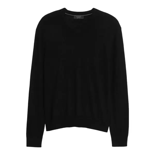 Merino Wool V Neck Sweater