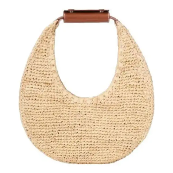 Moon Raffia Tote Bag