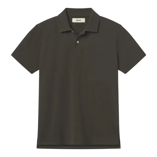 Sueded Cotton Polo Top