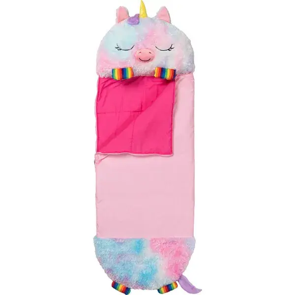 Happy Nappers: Pillow & Sleepy Sack: Large - Rainbow Unicorn
