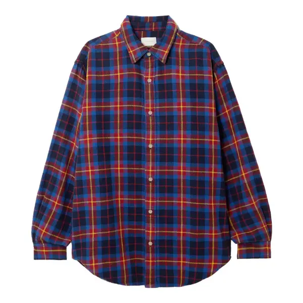 Checked Cotton Flannel Shirt