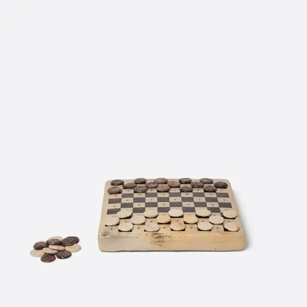 Clay Checkers Set
