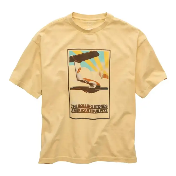 Boxy Rolling Stones Graphic T-Shirt