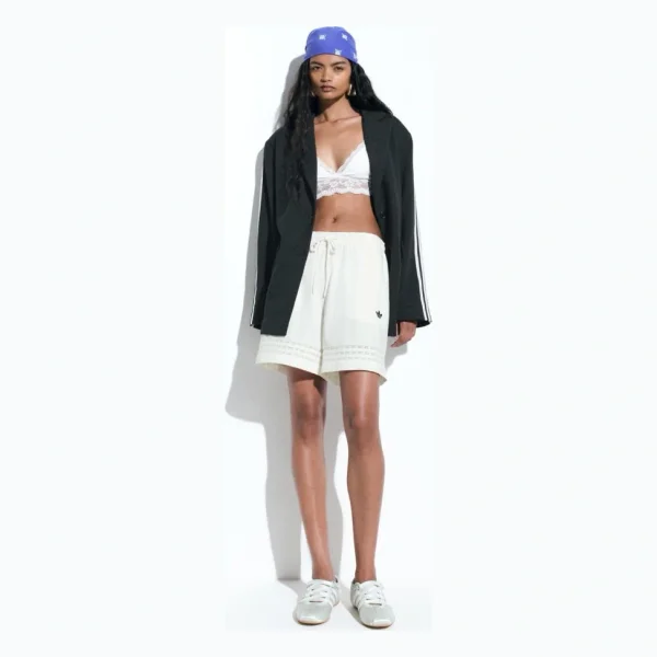 adidas Originals x ASOS shorts with lace inserts in white