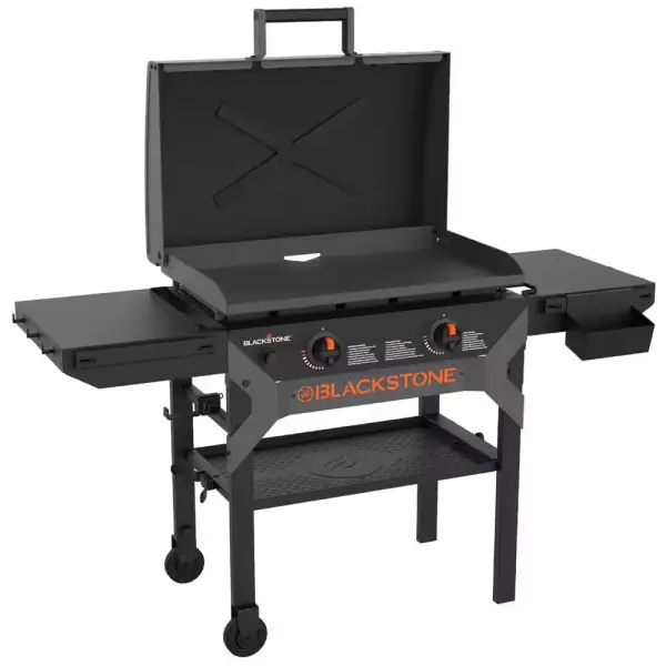 Blackstone 2-Burner Propane Outdoor Griddle with Hood in Black 8093915 - The Home Depot