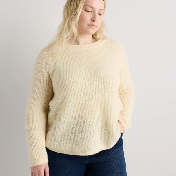 Mongolian Cashmere Fisherman Crewneck Sweater