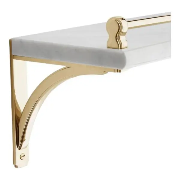 Lorraine Marble Shelf Rail Bracket Set