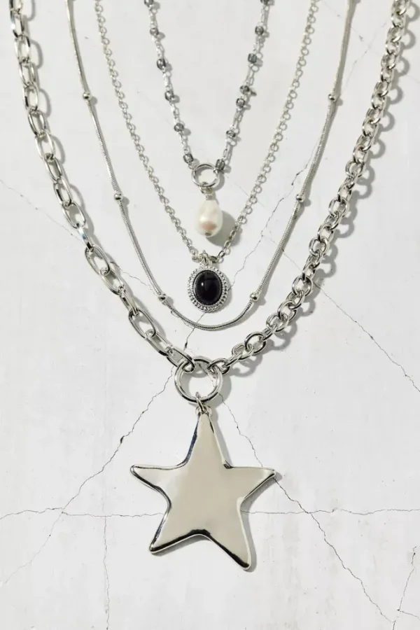 Jupiter Star Pendant Layering Necklace Set