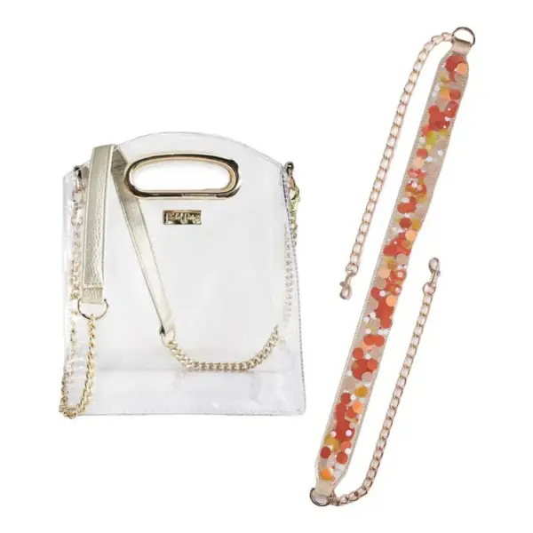 Confetti Strap and Clear Crossbody Bundle Strap