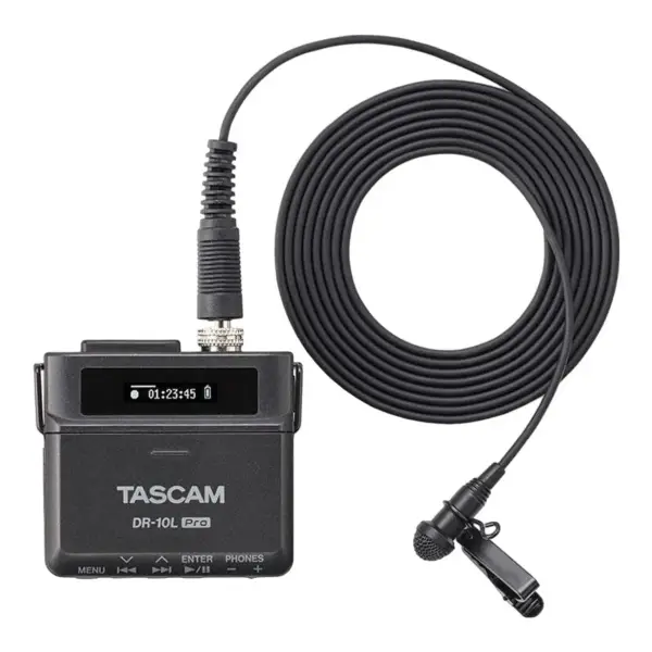 DR-10L Pro Ultra-Compact 32-bit Float Audio Field Recorder with Lavalier Mic