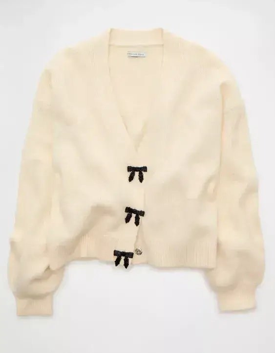 Neck Bow Cardigan
