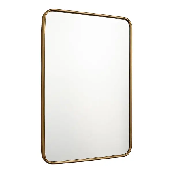 Rounded Rectangle Metal Framed Mirror