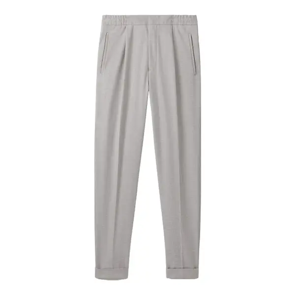 Brighton Relaxed Drawstring Trousers with Turn-Ups