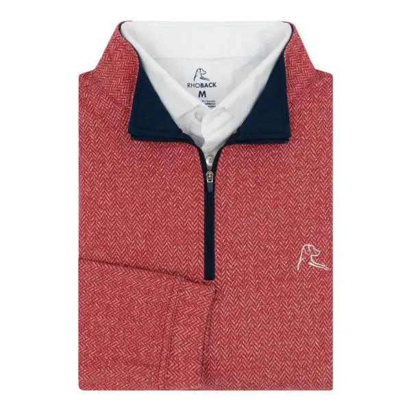 Jacquard Performance Q-Zip Top